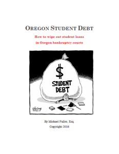 Oregon Student Debt Book Cover